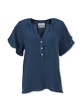 GAUZE RAGLAN SLEEVE TOP