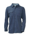 HEATHERED FLEECE BUTTON UP SHIRT