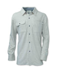 HEATHERED FLEECE BUTTON UP SHIRT