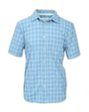 4-WAY QUICK DRY STRETCH BLUE PLAID SHIRT - SHIPS 3/1/26