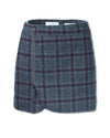 PLAID WOOL ZIP SKIRT