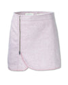 BLANKET STITCH WOOL ZIP SKIRT