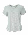 GREY STRIPED HEMP KNIT TEE - SHIPS 3/1/26