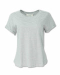 GREY STRIPED HEMP KNIT TEE - SHIPS 3/1/26