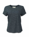NAVY STRIPED HEMP KNIT TEE - SHIPS 3/1/26