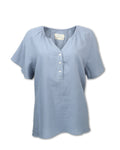 GAUZE RAGLAN SLEEVE TOP