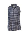 SLEEVELESS GINGHAM CHECKERED SHIRT