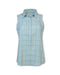 SLEEVELESS GINGHAM CHECKERED SHIRT